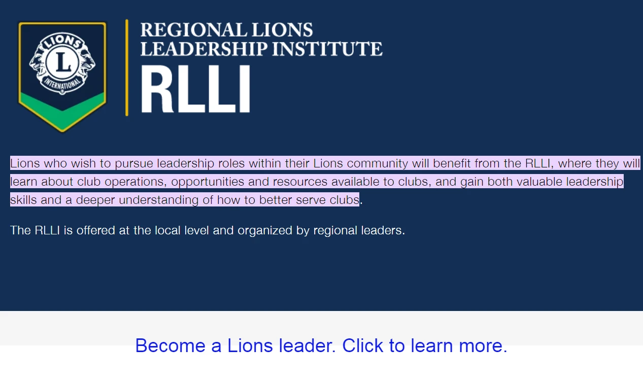 Become a Lions' leader. We need you.